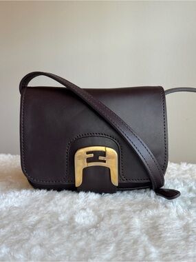 Fendi Chameleon crossbody leather brown
